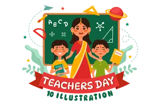 Premium Happy Teacher Day In India Illustration pack from School ...