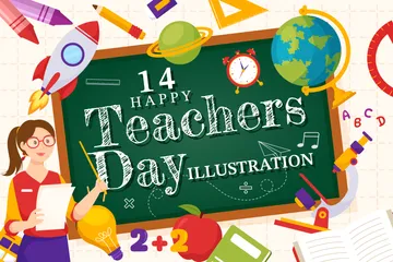 Happy Teacher's Day Illustration Pack