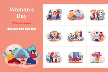 Happy Woman’s Day Illustration Pack