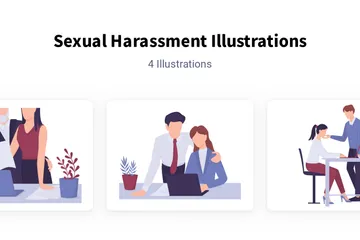 Harcèlement sexuel Pack d'Illustrations