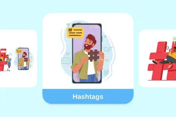 Hashtags Pack d'Illustrations
