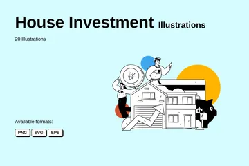 Hausinvestition Illustrationspack