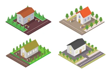 Häuser Illustrationspack