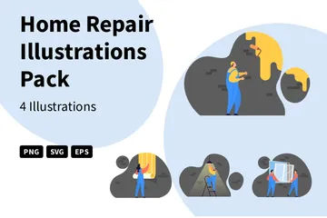 Reparatur zu Hause Illustration Pack