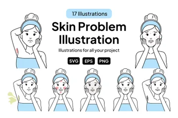 Hautproblem Illustrationspack