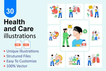 Health And Care Illustration Pack