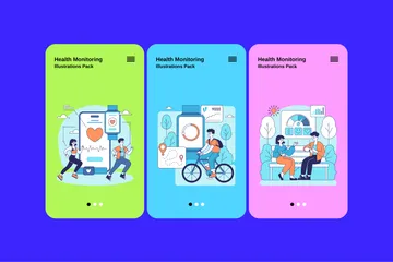 Health Monitoring Illustration Pack