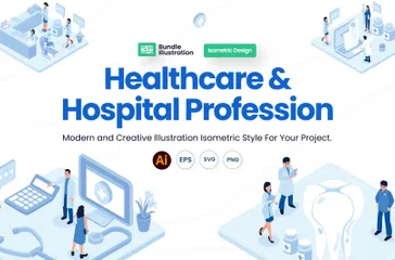 Healthcare And Hospital Profession Illustration Pack