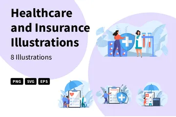 Healthcare And Insurance Illustration Pack