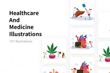 Healthcare And Medicine Illustration Pack