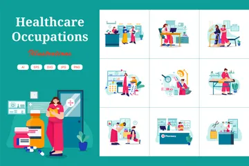 Healthcare Careers Illustration Pack