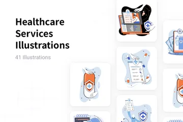 Healthcare Services Illustration Pack