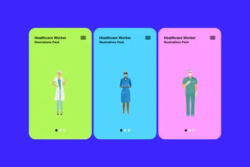 Healthcare Worker Illustration Pack