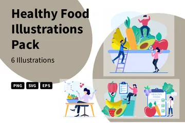 Healthy Food Illustration Pack