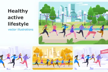 Healthy Lifestyle Illustration Pack