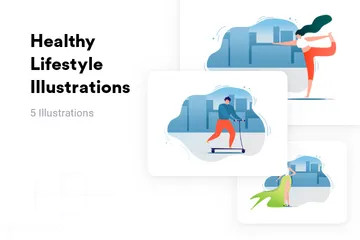 Healthy Lifestyle Illustration Pack