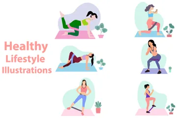 Healthy Lifestyle Illustration Pack