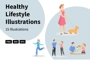 Healthy Lifestyle Illustration Pack