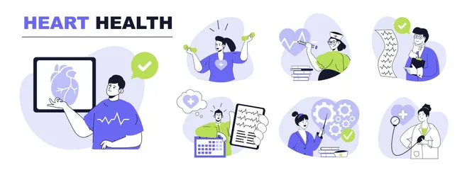 Heart Health Illustration Pack