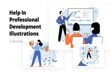 Help In Professional Development Illustration Pack