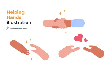 Helping Hand Illustration Pack