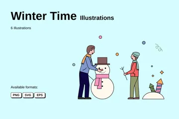 Heure d'hiver Pack d'Illustrations