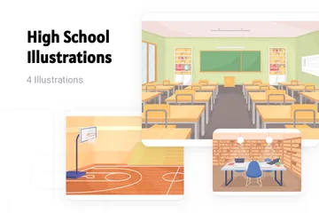 High School Illustration Pack