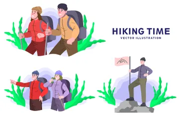 Hiking Time Illustration Pack