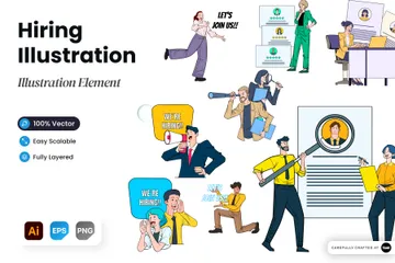 Hiring Illustration Pack