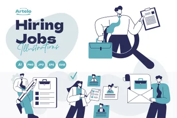Hiring Jobs Illustration Pack