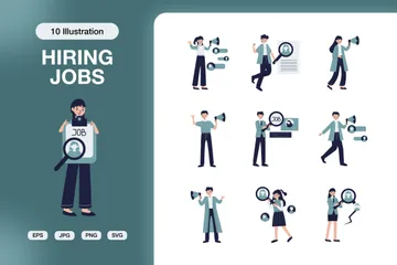 Hiring Jobs Illustration Pack