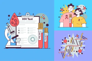 HIV Pacote de Ilustrações