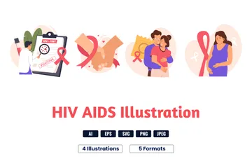 HIV/AIDS-Illustration Illustrationspack