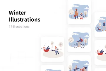 Hiver Pack d'Illustrations