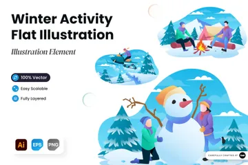 Hiver Pack d'Illustrations