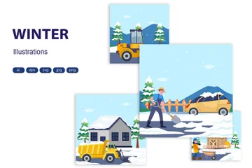 Hiver Pack d'Illustrations