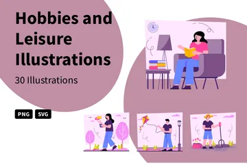 Hobbies And Leisure Illustration Pack