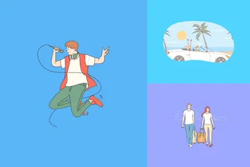 Hobbies And Travel Illustration Pack