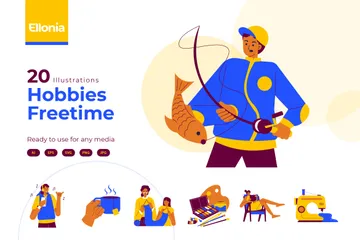 Hobbies Free Time Illustration Pack