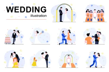 Hochzeit Illustrationspack