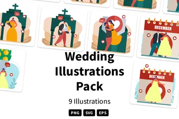 Hochzeit Illustrationspack