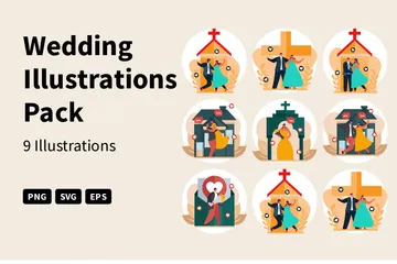 Hochzeit Illustrationspack