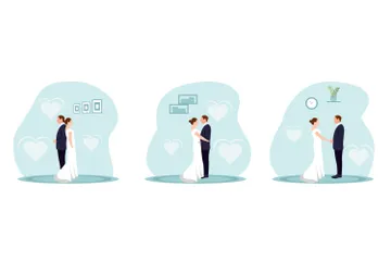 Hochzeit Illustrationspack