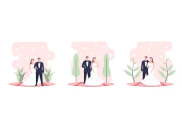 Hochzeit Illustrationspack