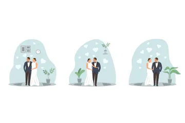 Hochzeit Illustrationspack