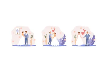 Hochzeit Illustrationspack