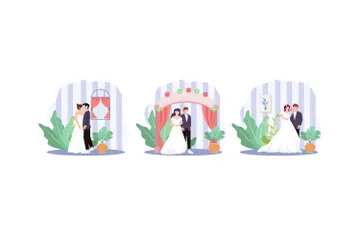 Hochzeit Illustrationspack