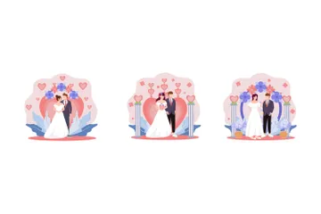 Hochzeit Illustrationspack