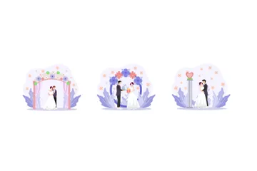 Hochzeit Illustrationspack