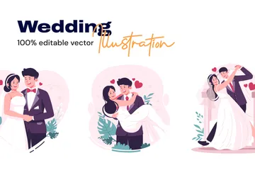 Hochzeit Illustrationspack